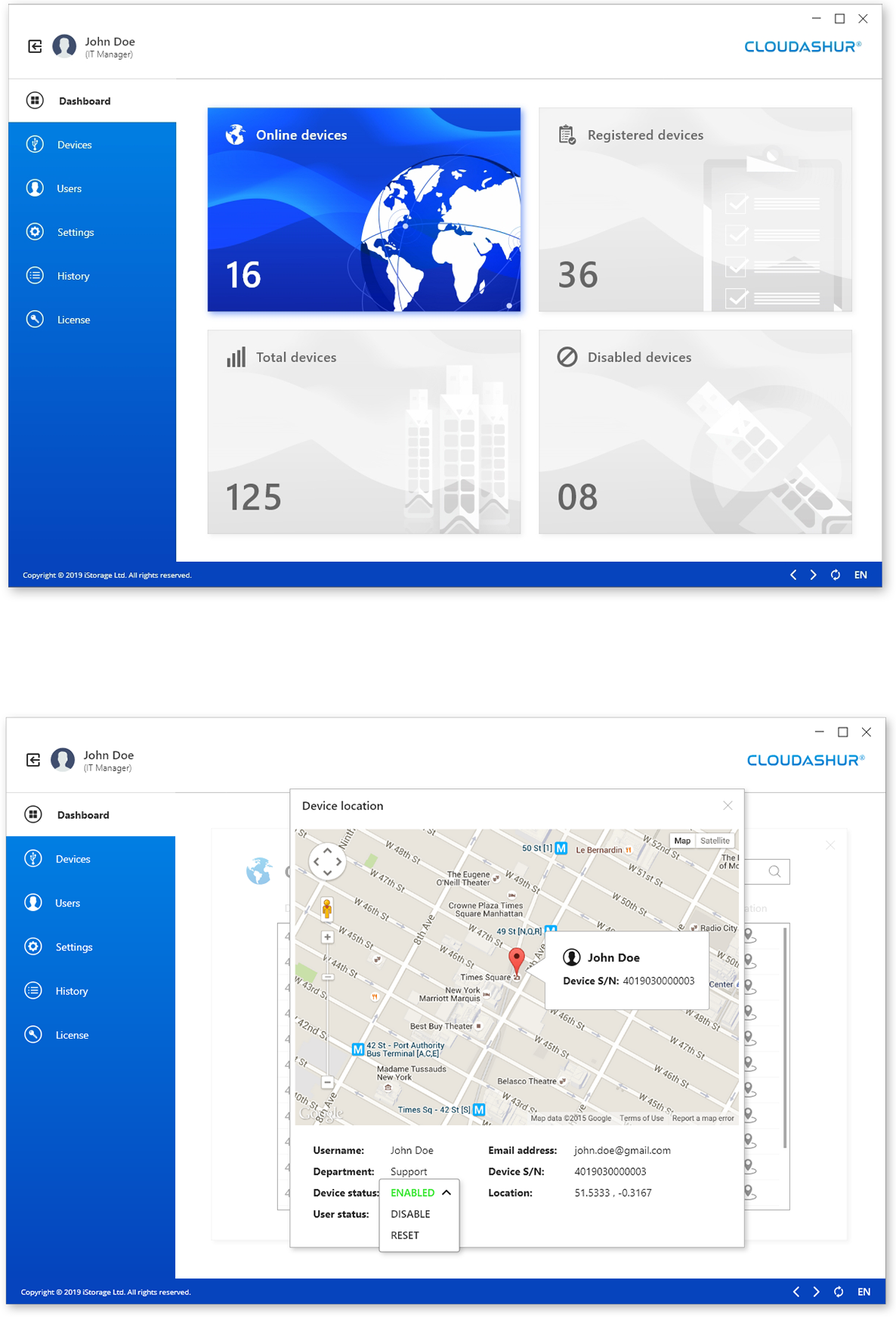 iStorage cloudAshur Remote Management | E-QUIPMENT