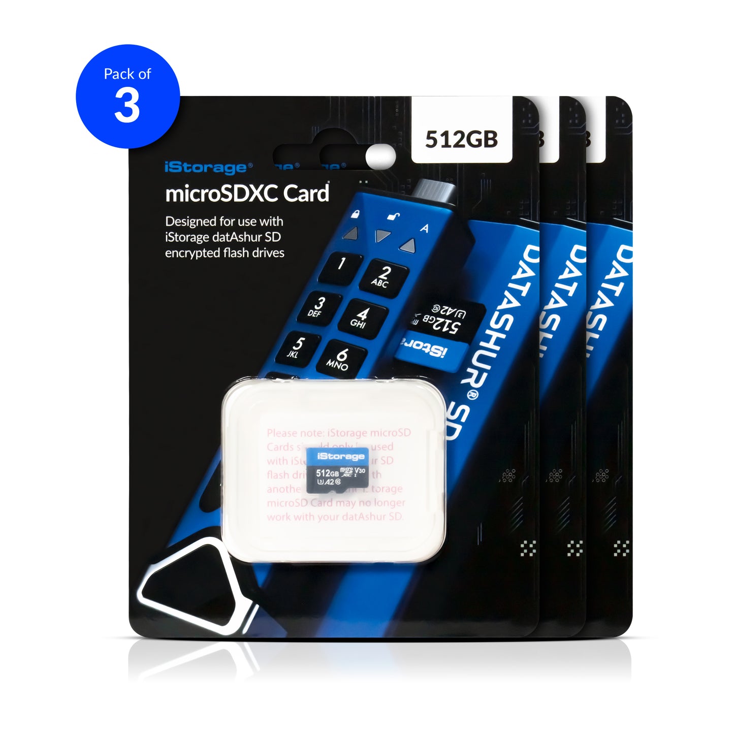 iStorage microSD kaart - 3 pack - E-quipment