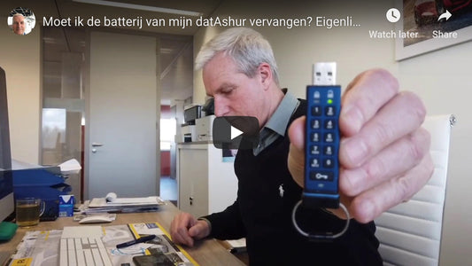 Moet ik de batterij van mijn datAshur vervangen? Eigenlijk niet, ontdek hoe!